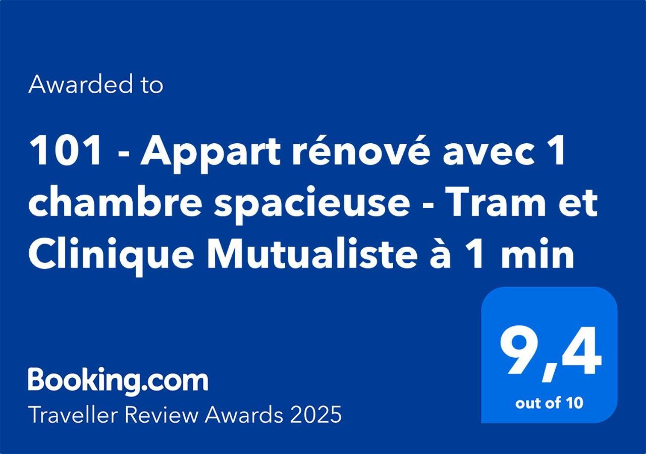 101 - Appart Renove Avec 1 Chambre Spacieuse - Tram Et Clinique Mutualiste A 1 Min Grenoble Ngoại thất bức ảnh